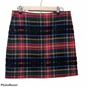 J. Crew Lurex Stewart tartan mini 12